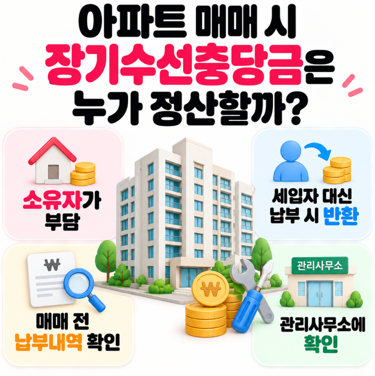 아파트 매매 시 장기수선충당금은 누가 정산할까? | 매도·매수할 때 헷갈리는 관리비 항목
