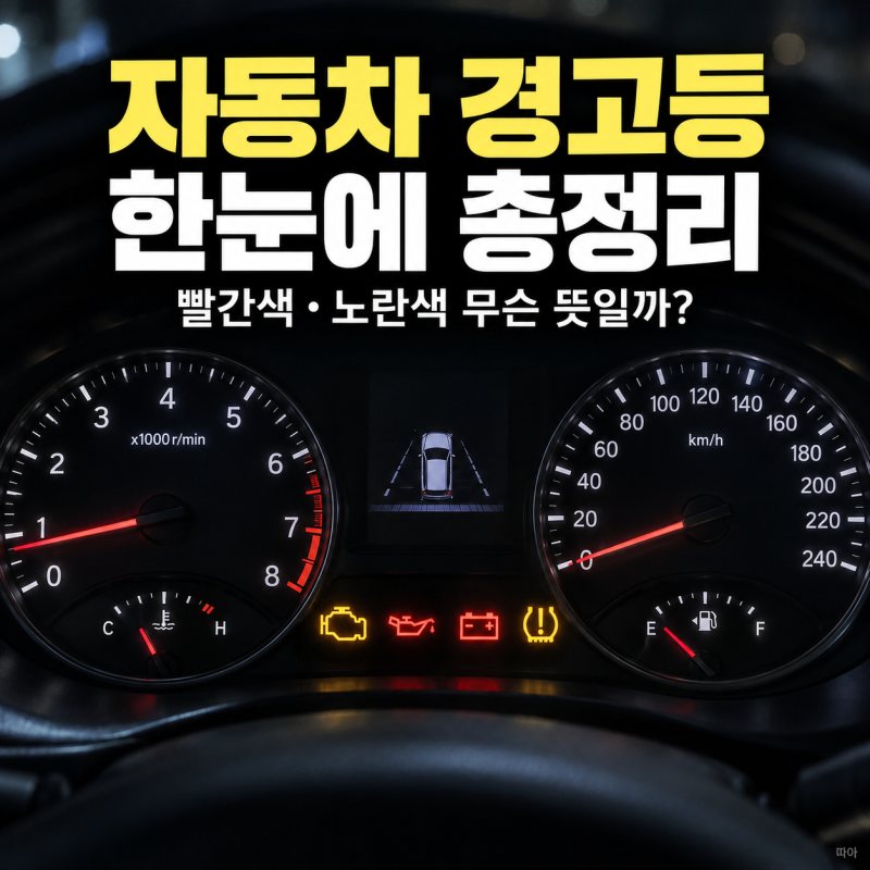 자동차 경고등 종류 총정리, 빨간색·노란색 뜨면 이렇게 확인하세요