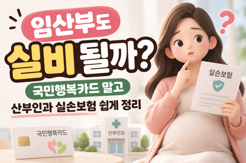 임산부도 실비 될까? 국민행복카드 말고 산부인과 실비 쉽게 정리