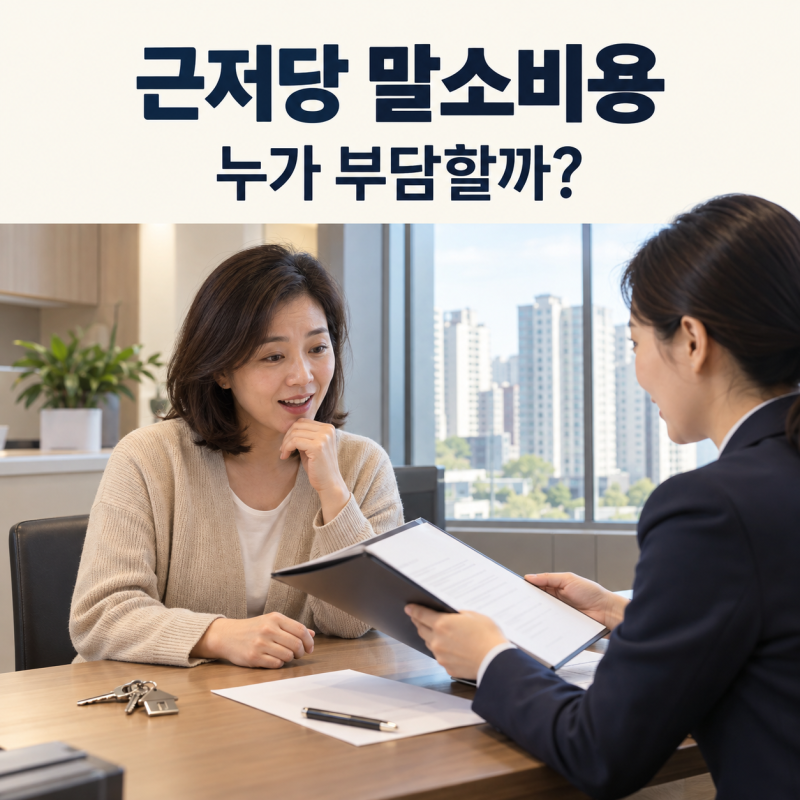 근저당 말소비용, 대출 다 갚았는데 왜 또 내야 할까? 은행·법무사 비용 정리