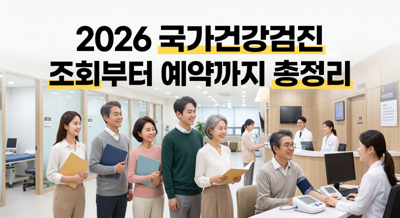 2026 국가건강검진 대상자 조회부터 예약 방법·검사항목·암검진 총정리