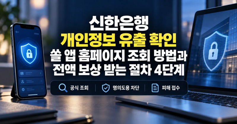 신한은행 개인정보 유출 확인 쏠 앱 홈페이지 조회 방법과 전액 보상 받는 절차 4단계