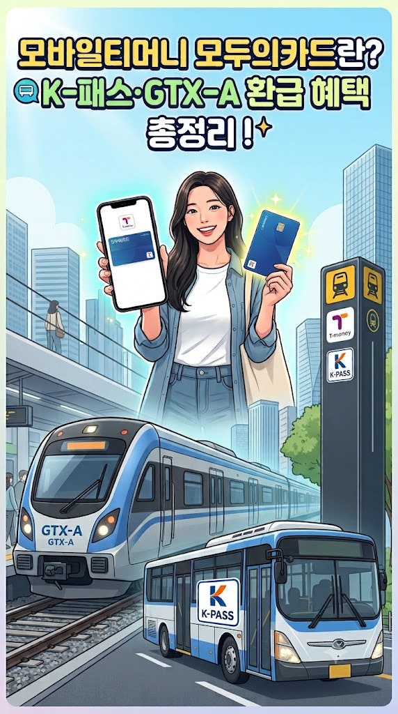 모바일티머니 모두의카드란? K-패스·GTX-A 환급 혜택 총정리 !