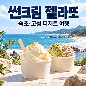 고성 썬크림 젤라또｜들기름메밀부터 바다 맛까지, 색다른 디저트 여행