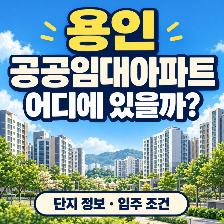 용인 공공임대아파트 있나요? 실제 단지부터 입주 조건까지 알아보기