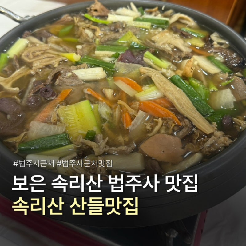 [충북/보은] 충북 보은 속리산 법주사 근처 버섯전골 속리산 산들맛집 솔직후기
