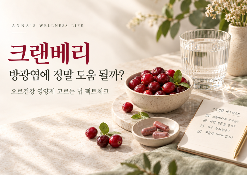 크랜베리 방광염에 정말 도움 될까? 요로건강 영양제 고르는 법 팩트체크