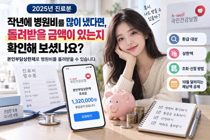 의료비 본인부담상한제 환급금 조회하는 방법