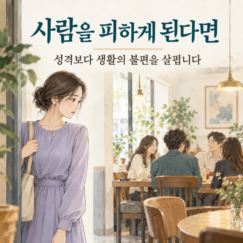 사람을 자꾸 피하게 된다면, 사회불안장애 치료가 필요한 신호일까요?