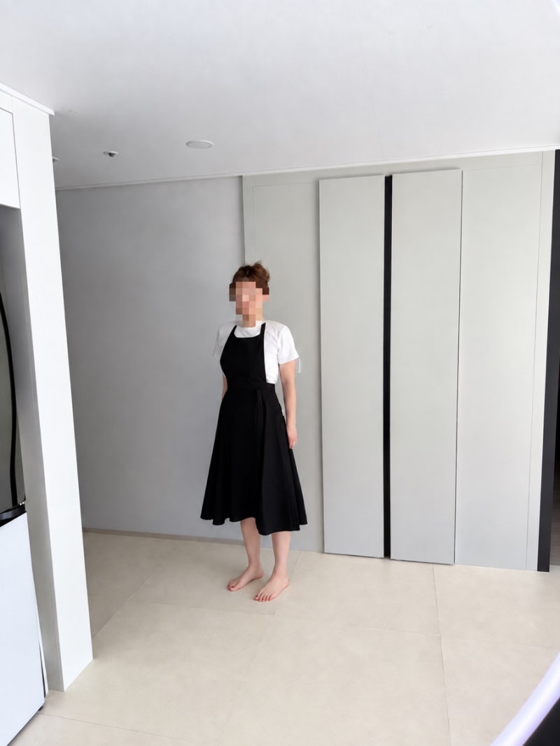 예쁜 방수 앞치마 추천 한스데이 리나 플레어 롱 앞치마 직접구매 실착용 후기, 직접 물 뿌려....