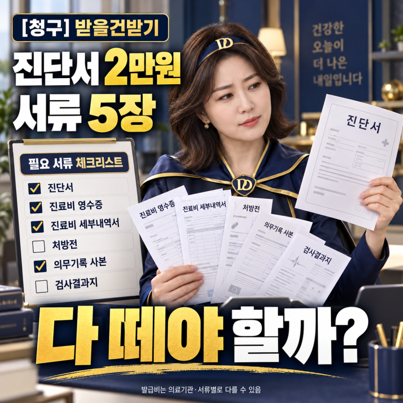 보험금 청구서류｜진단서 2만원·서류 5장… 다 떼야 할까?