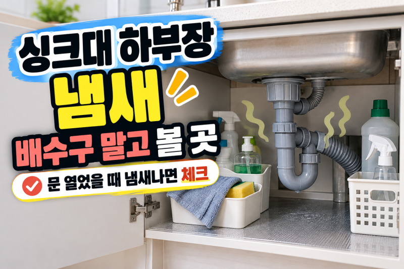 싱크대 하부장 냄새, 배수구 말고 확인할 곳