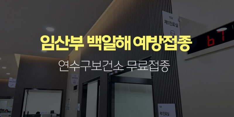 임산부 백일해 주사 28주 5일 접종 | 인천 연수구 보건소 무료 지원 혜택 & 부작용 솔직 후기