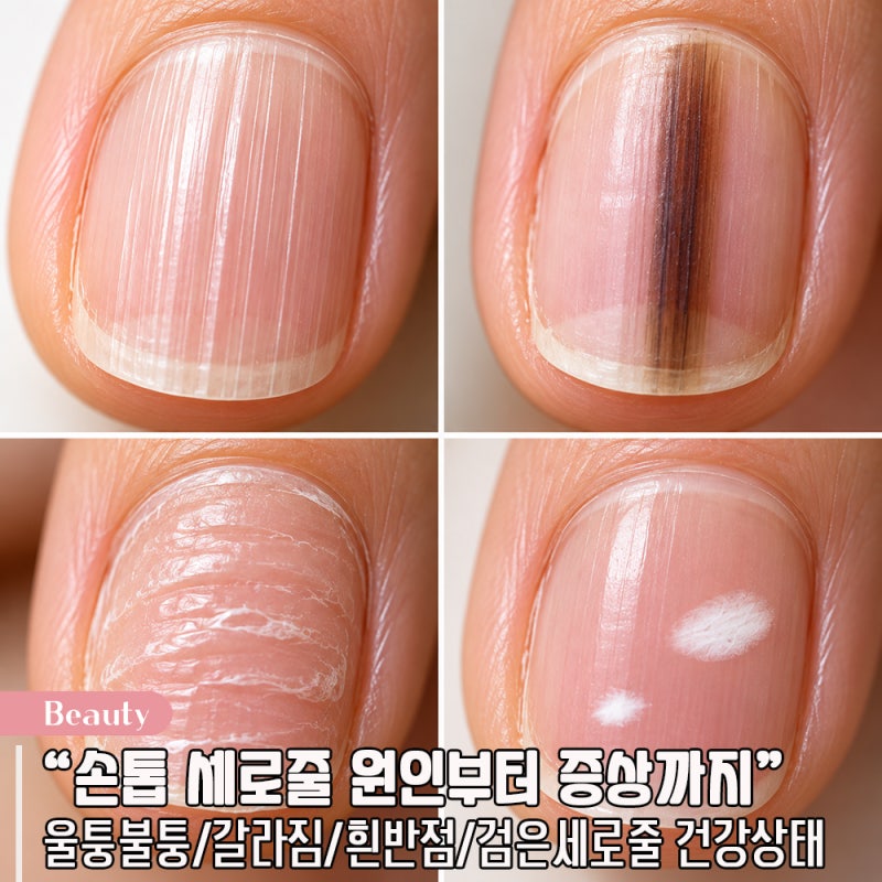 손톱 세로줄 원인부터 증상 울퉁불퉁 갈라짐까지 손톱 건강상태 체크