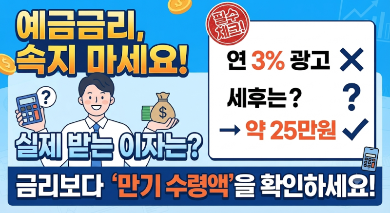 예금이자계산기, 예금 넣으면 실제로 얼마 받을까?