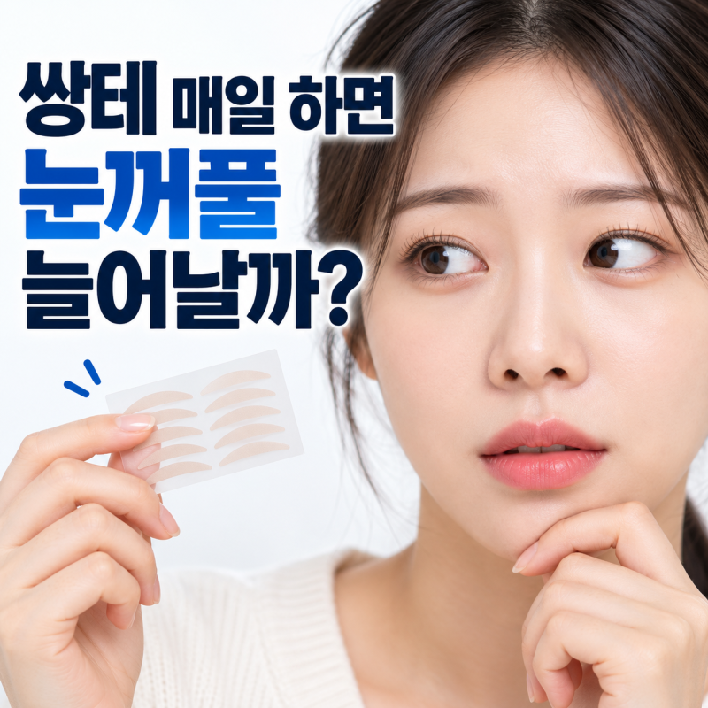 쌍테 매일 하면 눈꺼풀 살 늘어날까? 눈 처짐·피부 자극까지 정리