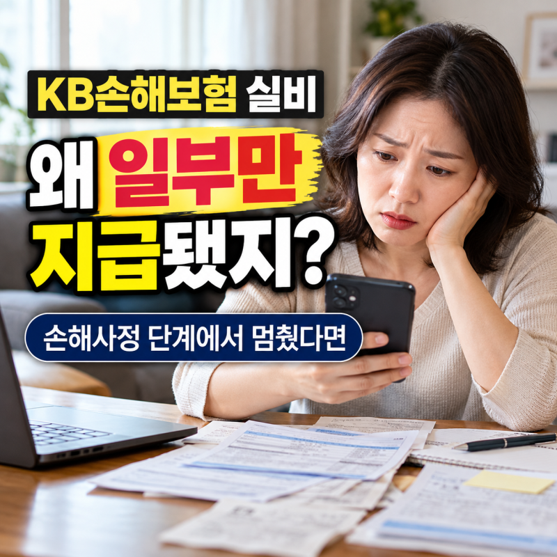 KB손해보험 실비 일부만 지급됐다면? 손해사정사 서류에서 멈췄을 때 확인할 것
