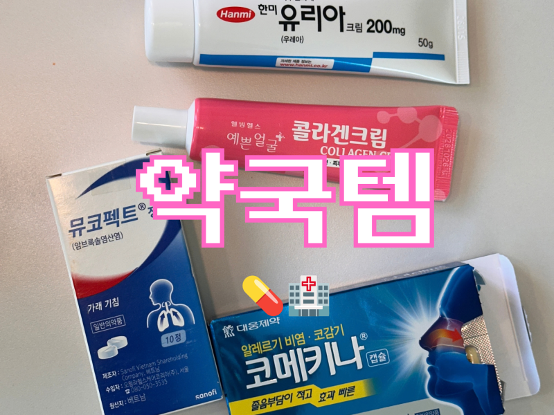 가을철 약국템 추천 - 뮤코펙트·코메키나 + 발각질템까지