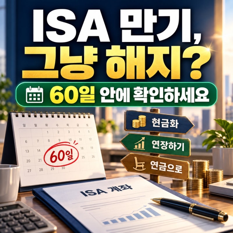 ISA 만기 전에 확인할 것 해지 연장 연금계좌 이전 차이 총정리