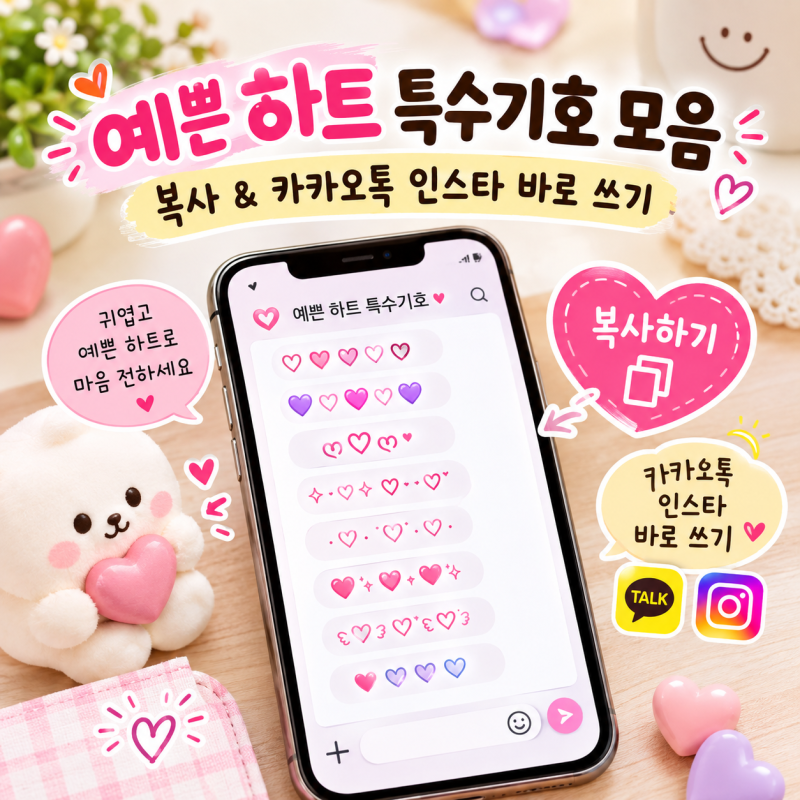 예쁜 하트 특수기호 모음 복사 & 카카오톡 인스타 바로 쓰기