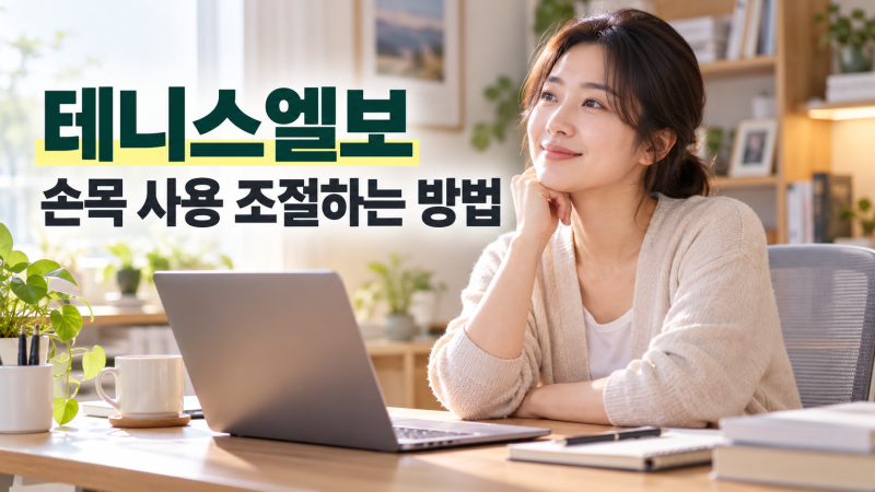 테니스엘보 통증을 줄이도록 손목 사용을 조절하는 방법