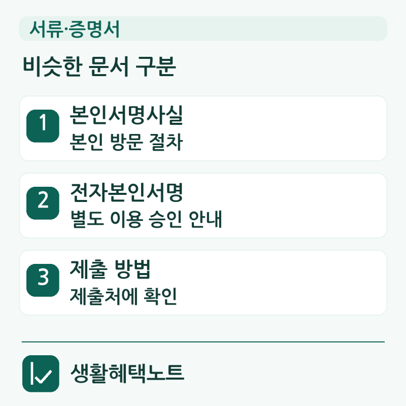 본인서명사실확인서 인터넷 발급될까? 전자 확인서와 구분하기