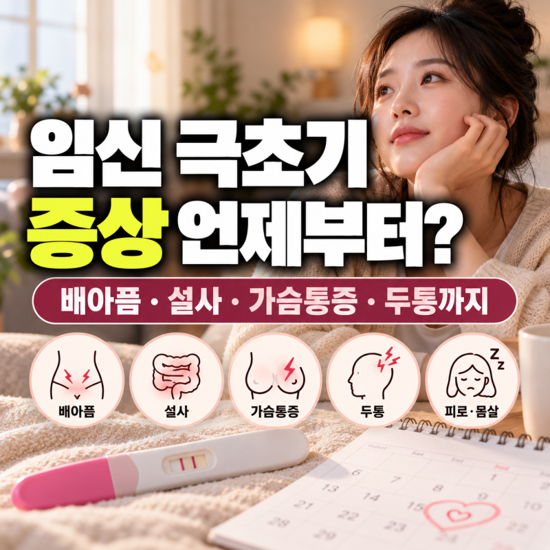 임신 극초기 증상 언제부터? 배아픔·설사·가슴통증·두통까지 정리