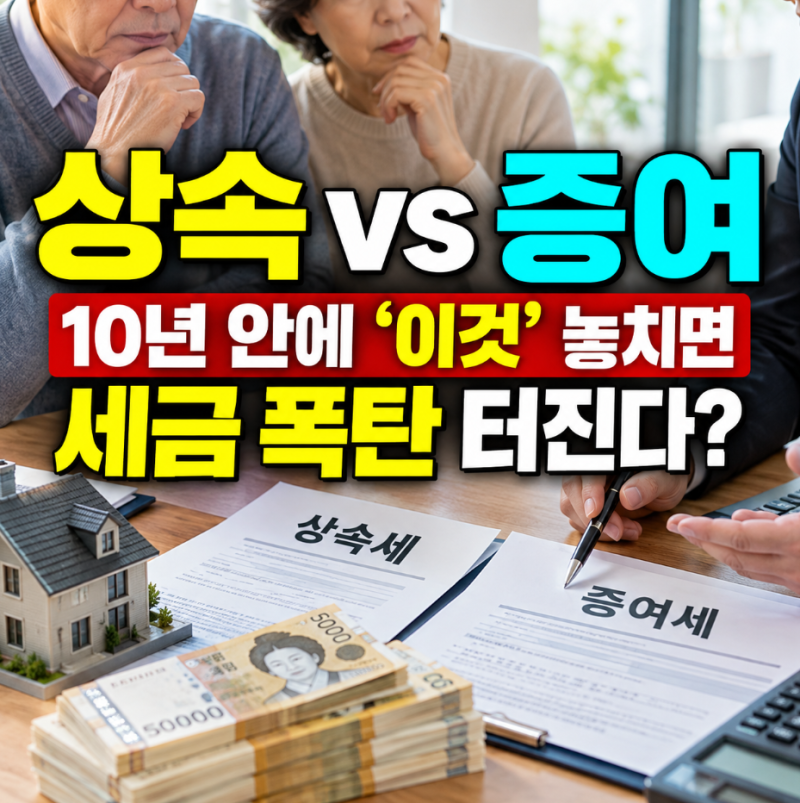 상속 vs 증여 '세율 같다고 안심했다가' 10년 안에 '이것' 놓치면 세금 폭탄 터진다는데?