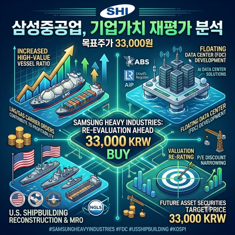 삼성중공업 주가 다시 뜨나? …목표주가 33,000원 주목