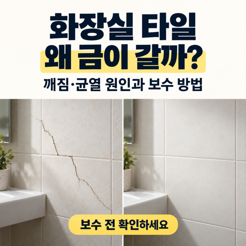 아파트 화장실 타일 깨짐·금가는 이유는? 보수 전 확인할 5가지