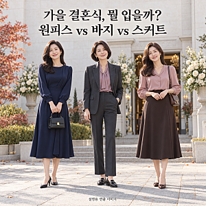 40대 가을 결혼식 하객룩, 원피스·바지 정장·스커트 어떻게 고를까?