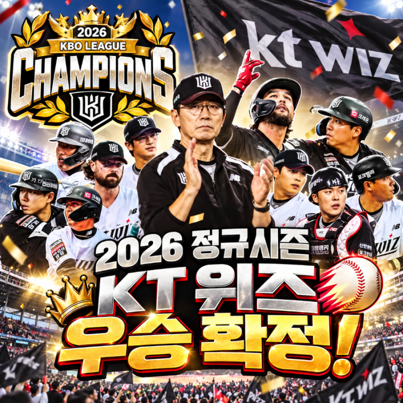 2026 KT 위즈 정규시즌 우승 확정! 5년 만에 다시 정상, 이제 한국시리즈로