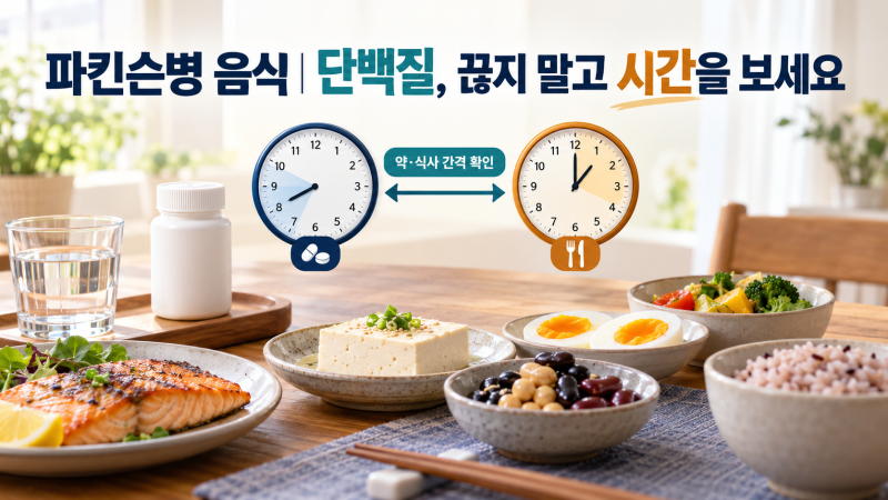 파킨슨병 음식, 단백질부터 끊지 마세요｜레보도파와 식사 시간 맞추기
