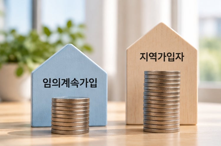 퇴사 후 건강보험 임의계속가입하면 보험료가 얼마나 줄어들까? 지역가입자와 비교