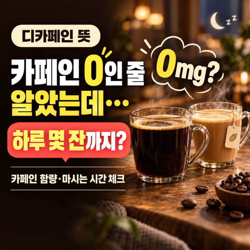 디카페인 뜻, 카페인 0인 줄 알았는데… 하루 몇 잔까지 괜찮을까?