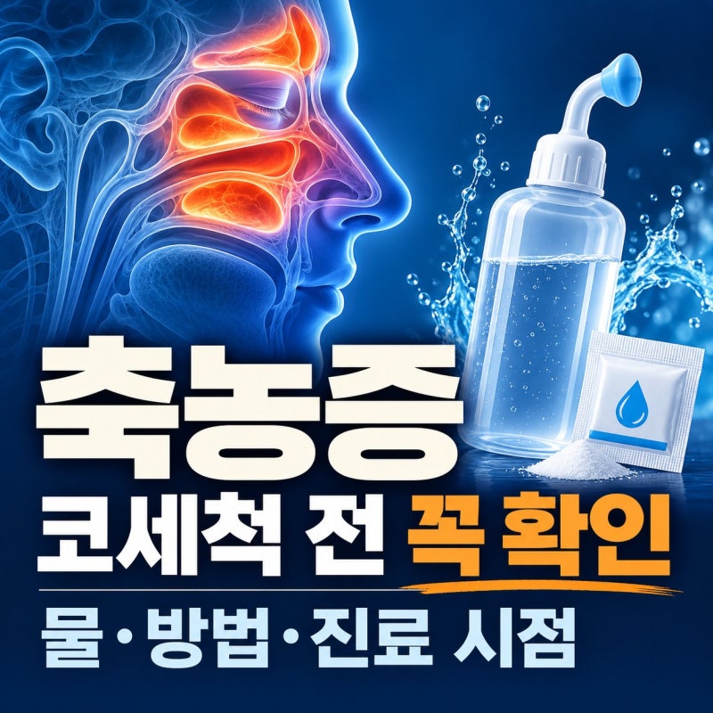 축농증 코세척, 어떤 물을 써야 할까요? 치료·약 사용 전 확인