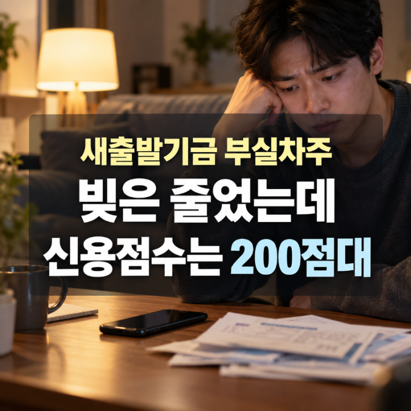 새출발기금 부실차주, 빚은 줄었는데 신용점수는 왜 200점대였을까