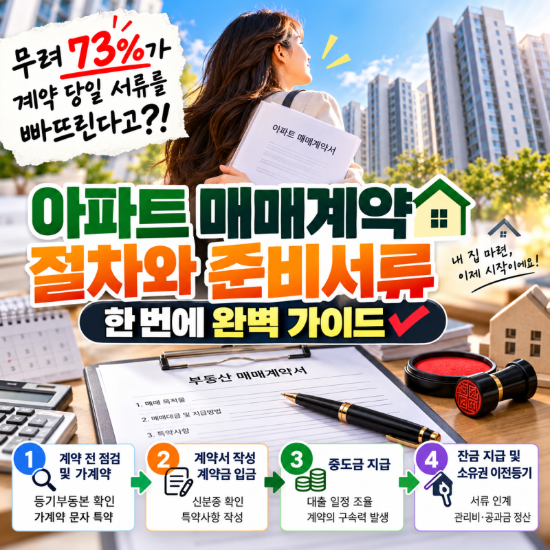 아파트 매매계약 절차와 준비서류 완벽 가이드