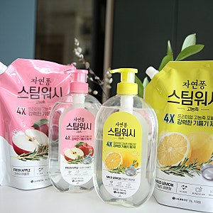 쫀쫀풍성 거품 자연퐁 스팀워시 4X 프리미엄 주방세제추천