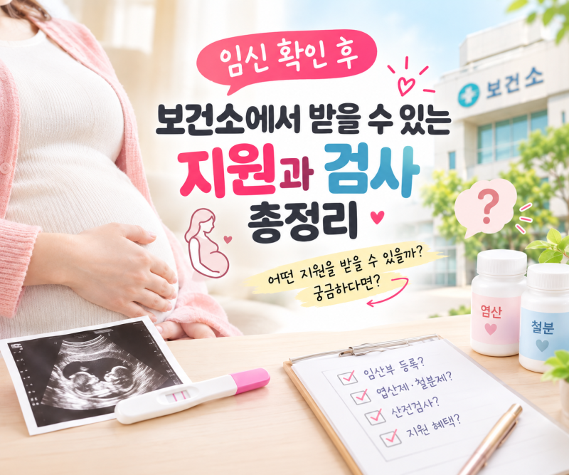 임신 확인 후 보건소에서 받을 수 있는 지원과 검사 총정리