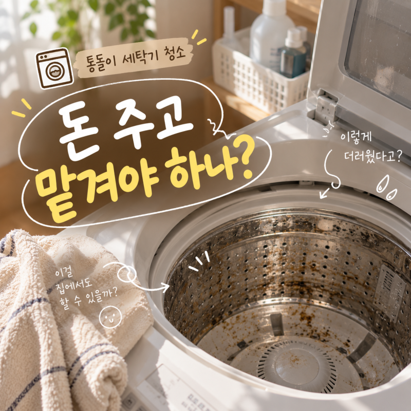 통돌이 세탁기 청소 비용 아끼려다 더 번거로울까, 집에서 가능한 건 어디까지일까