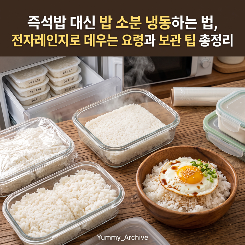 즉석밥 대신 밥 소분 냉동하는 법, 전자레인지로 데우는 요령과 보관 팁 총정리