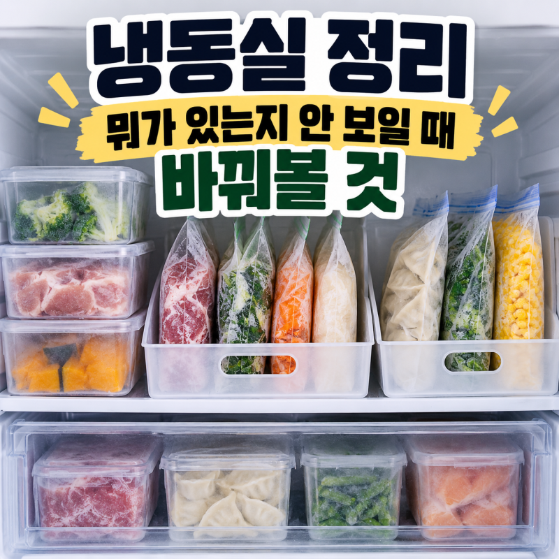 냉동실 정리, 뭐가 있는지 안 보일 때 바꿔볼 것