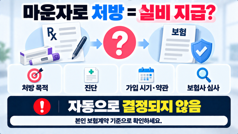 마운자로 실비 되나요?｜당뇨·비만 보험 적용 조건과 청구서류 총정리