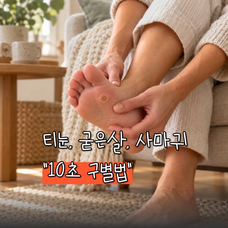 발바닥 티눈·굳은살·사마귀 헷갈린다면? "누르는 방향"부터 확인