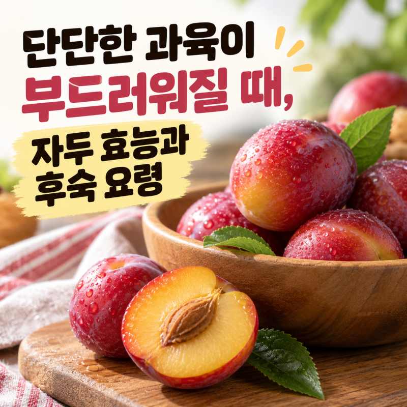 단단한 과육이 부드러워질 때, 자두 효능과 후숙 요령