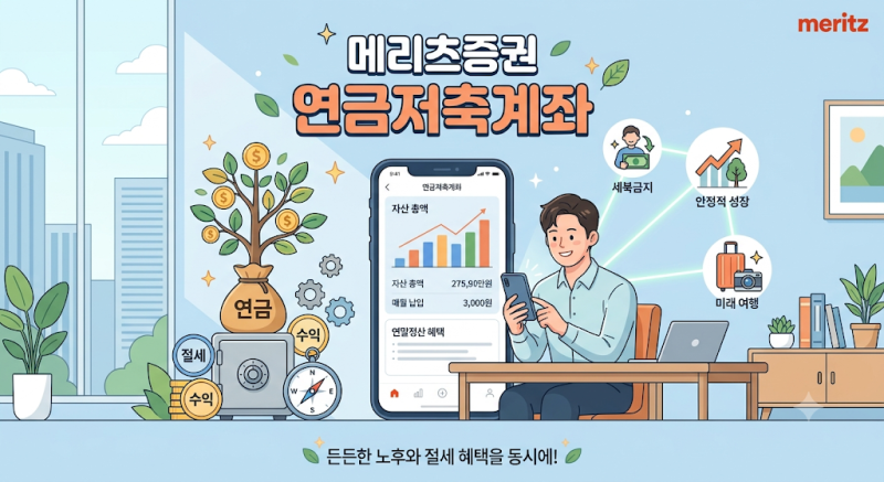 은행·보험사 연금 멈춰! 메리츠증권 연금저축계좌 개설방법과 세액공제 혜택부터 추천 ETF