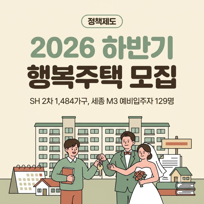행복주택 모집 2026 하반기, 신청 자격과 일정 정리(SH·LH·부산)