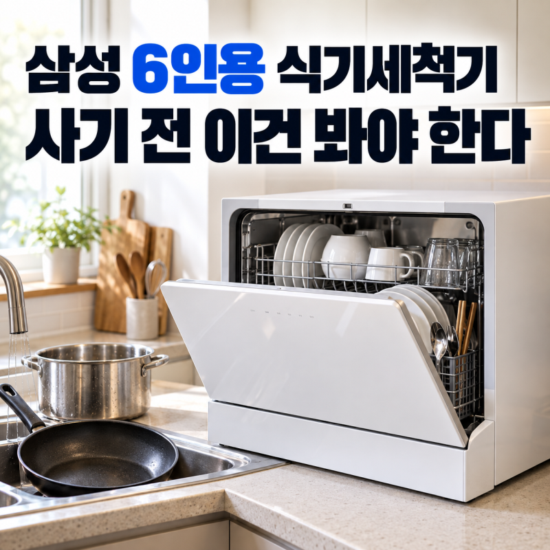 6인용 식기세척기 샀는데 안 들어가면 끝 삼성 DW30FB300 먼저 볼 3가지