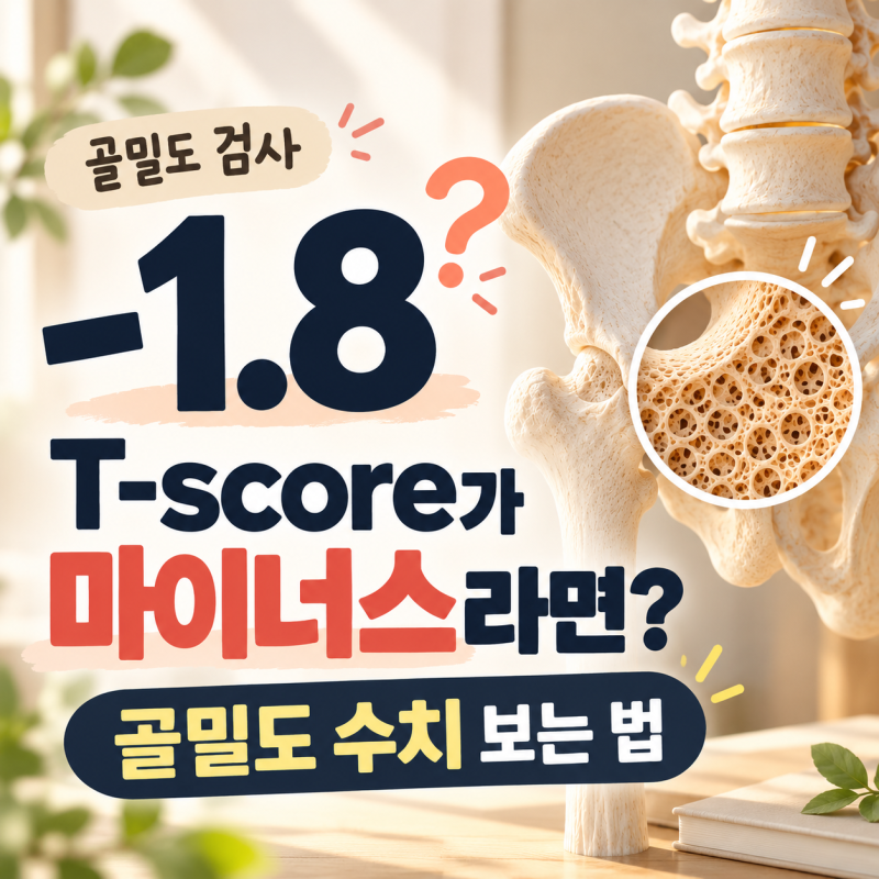T-score가 마이너스라면? 골밀도 검사 수치 쉽게 해석하기